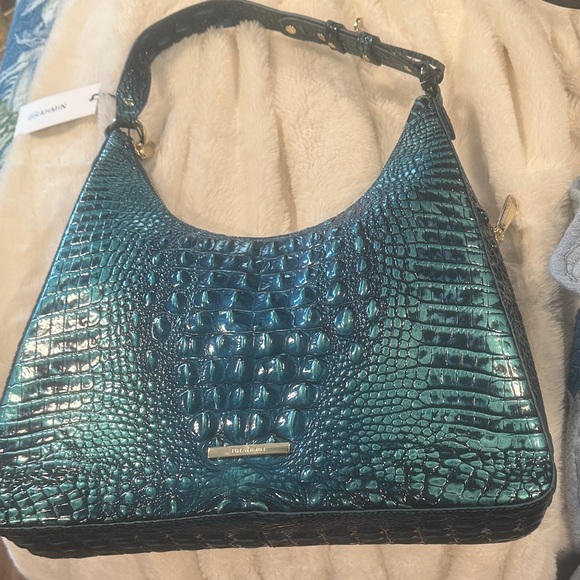 NWT Brahmin Blue Patina Melbourne - Picture 1 of 5
